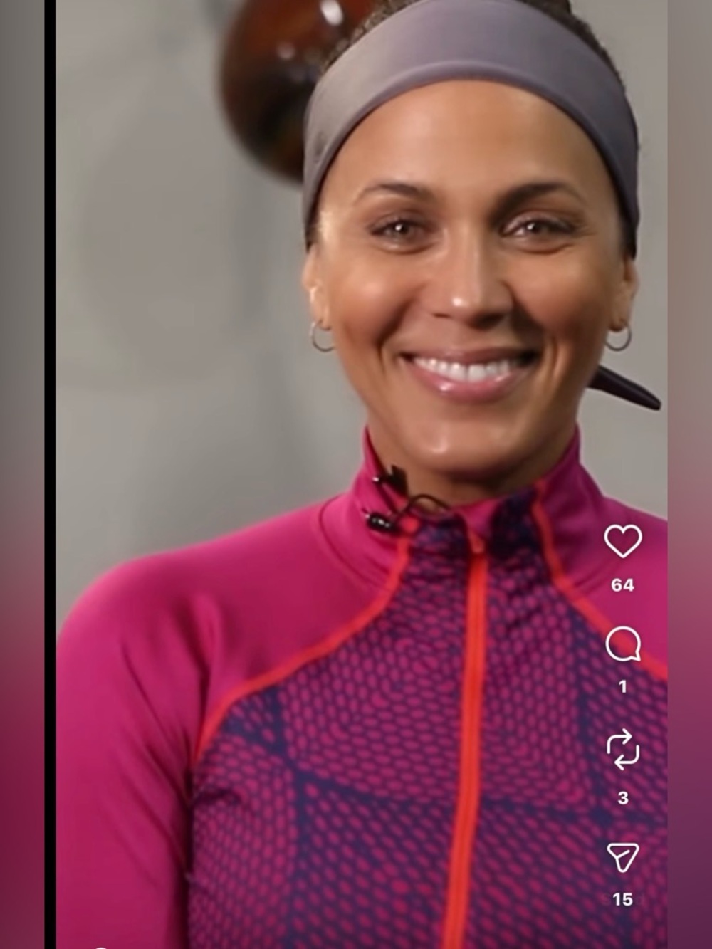 Nike Pro Fuchsia Performance Top Sz M